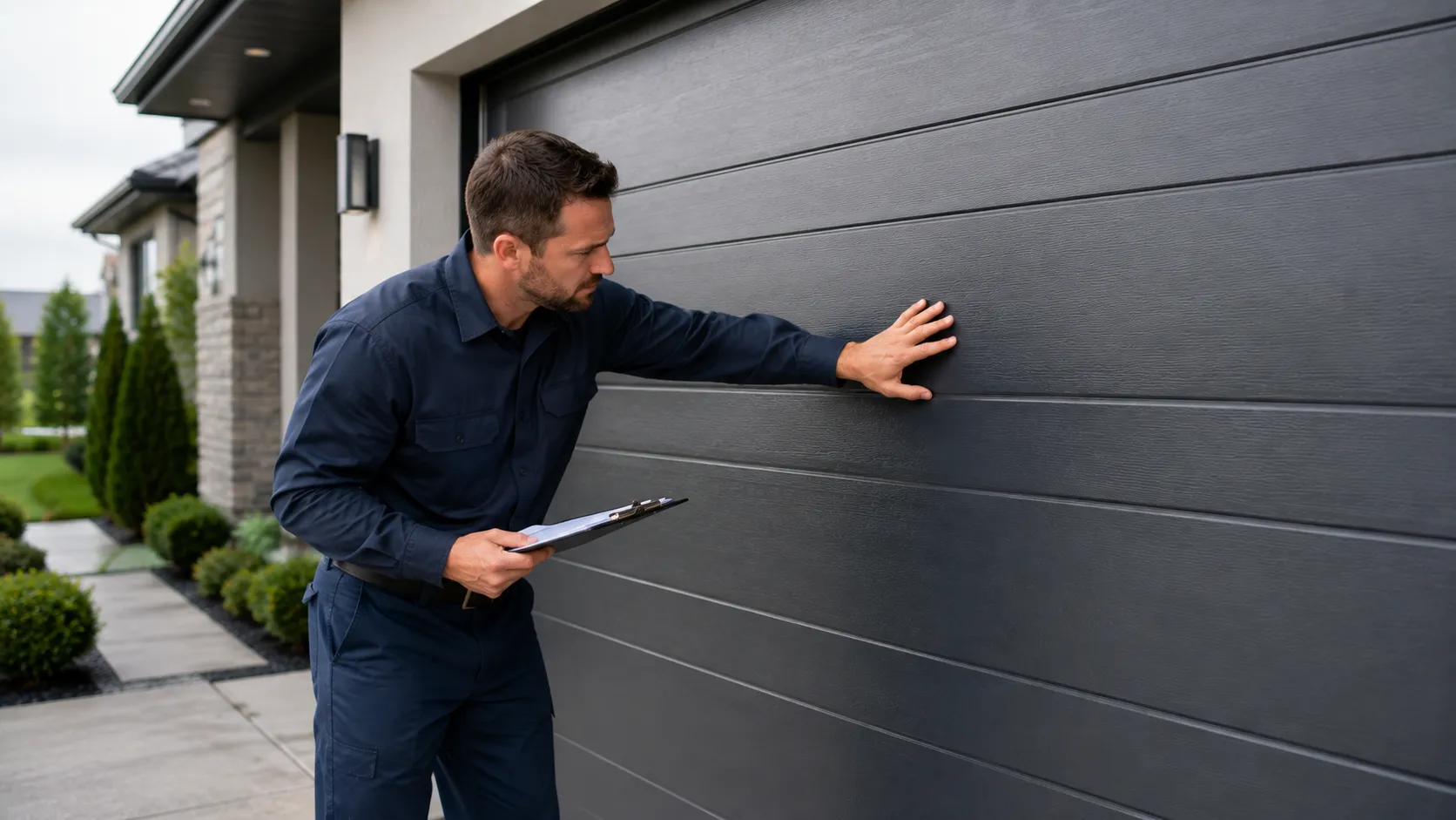 Roll-up steel garage door