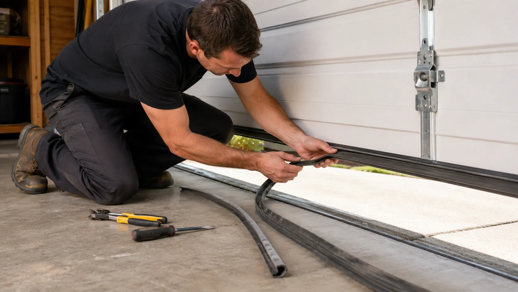 Roll-up steel garage door