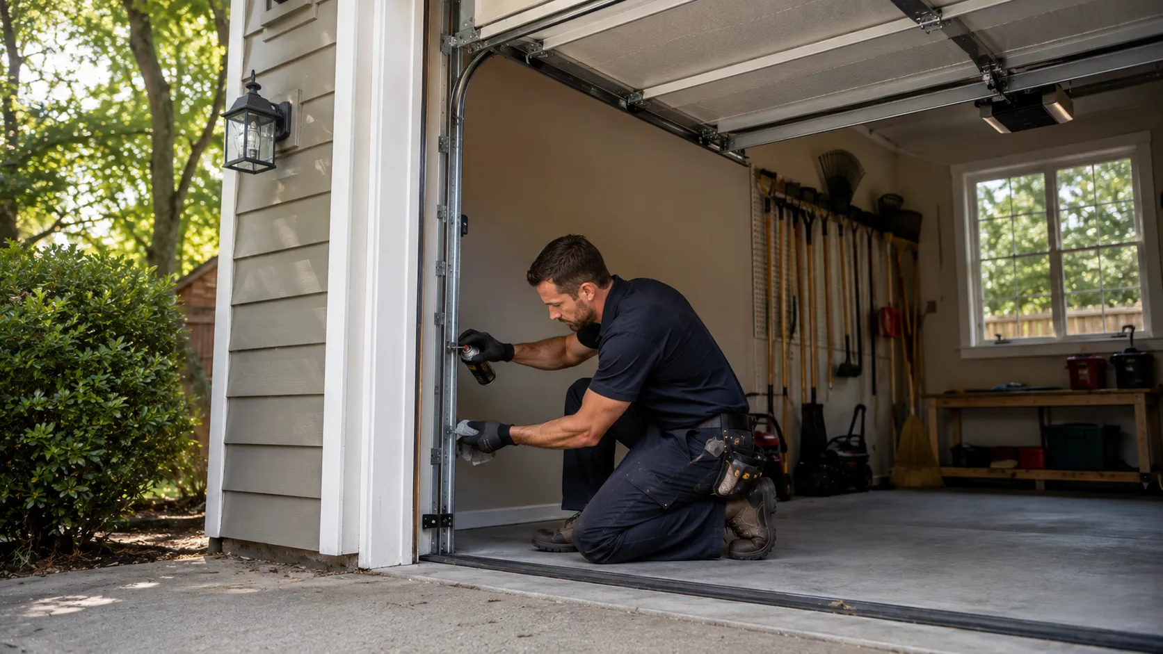 Roll-up steel garage door