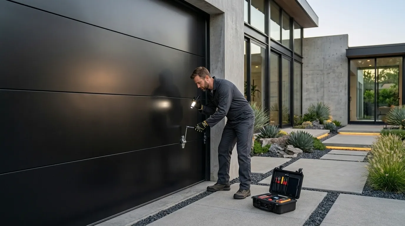 Roll-up steel garage door